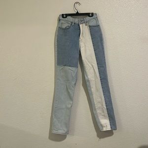 size 23 multi colored mom jeans from pacsun